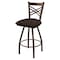 Holland Bar Stool Co 25" Swivel Counter Stool, Brnz Finish, Rein Coffee Seat X820 - alternate 1